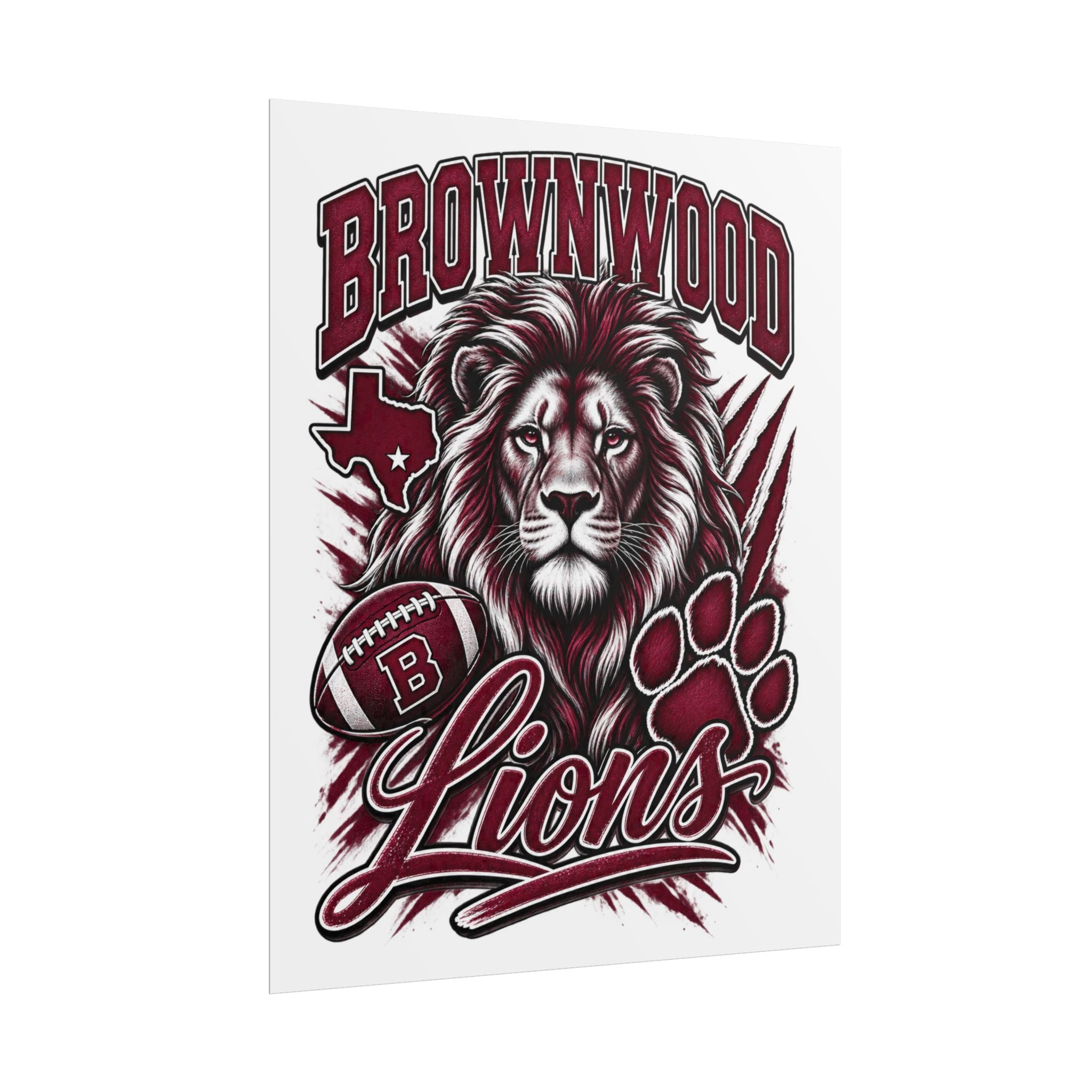 Brownwood Lions Rolled Posters