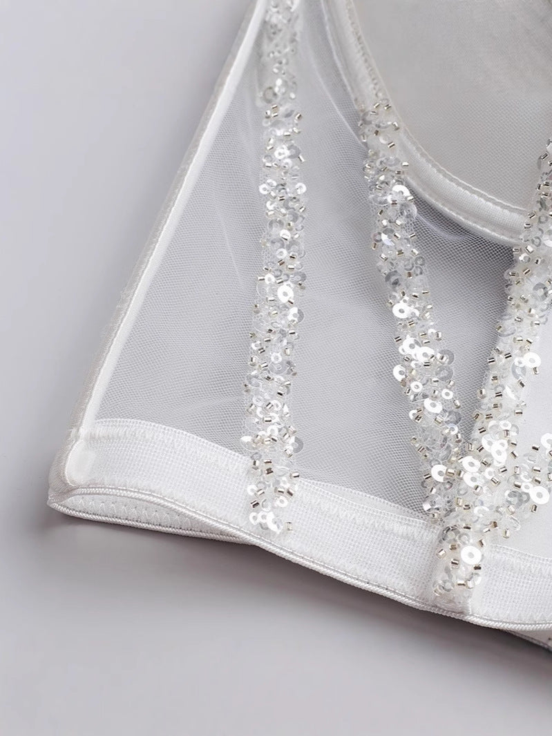Rhinestone Sequin Camisole Bra