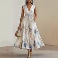 Sleeveless Floral Print Dress