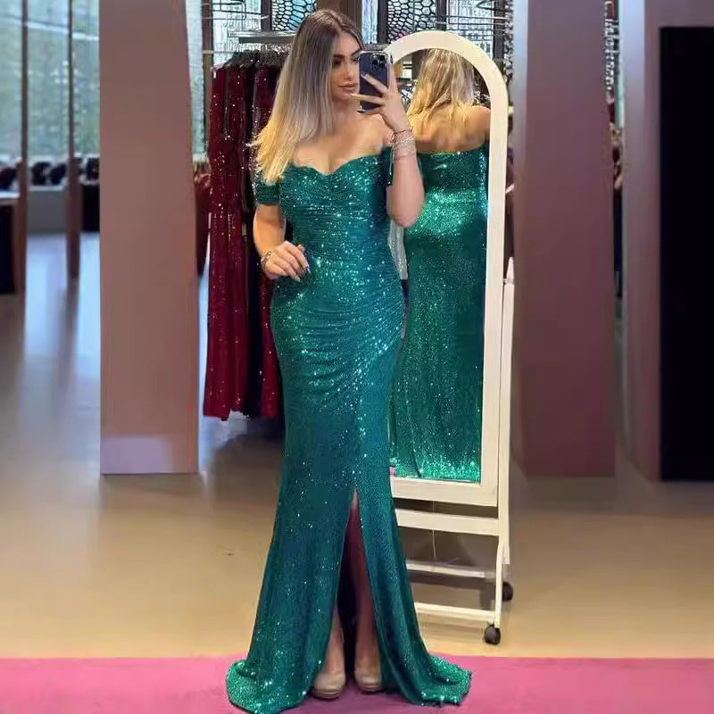 Elegant Sequin Fishtail Dress