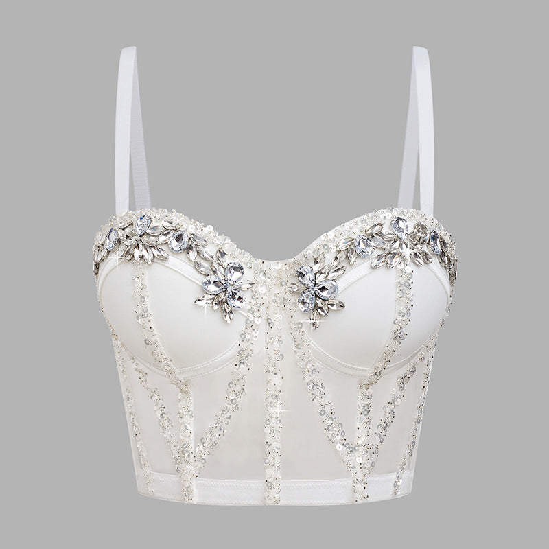 Rhinestone Sequin Camisole Bra