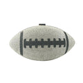 ARTLUXE Football Purse with Rhinestones Bling Glitter for Women Evening Football Shape Bag Purse Rugby Quirky Novelty Purses for Party Silver