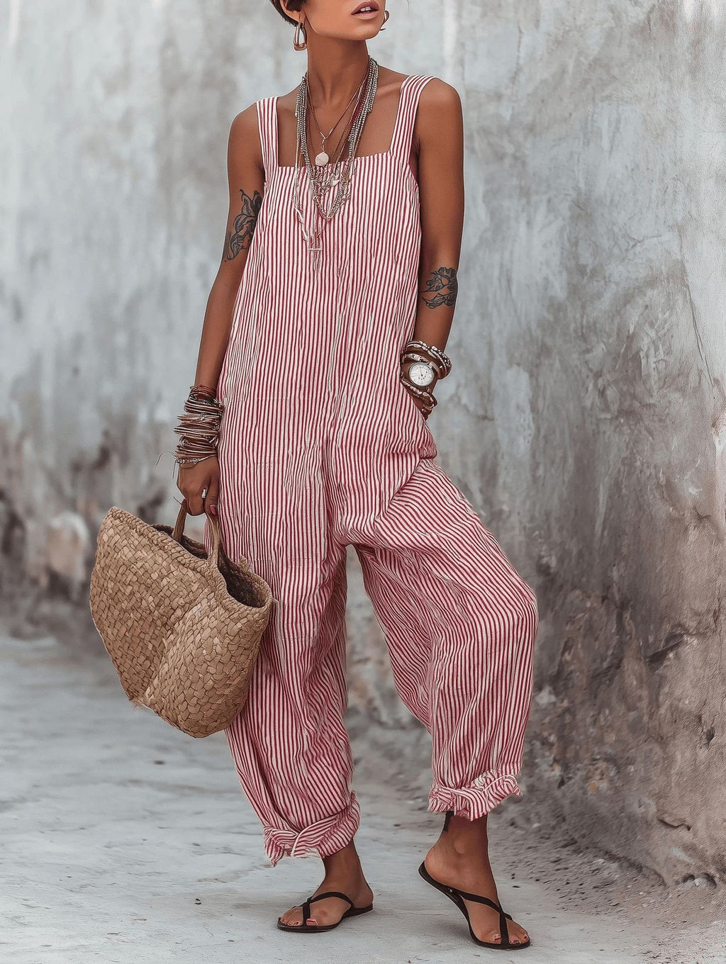 Floral Print Sleeveless Jumpsuit