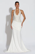 Sequin Halter Evening Gown