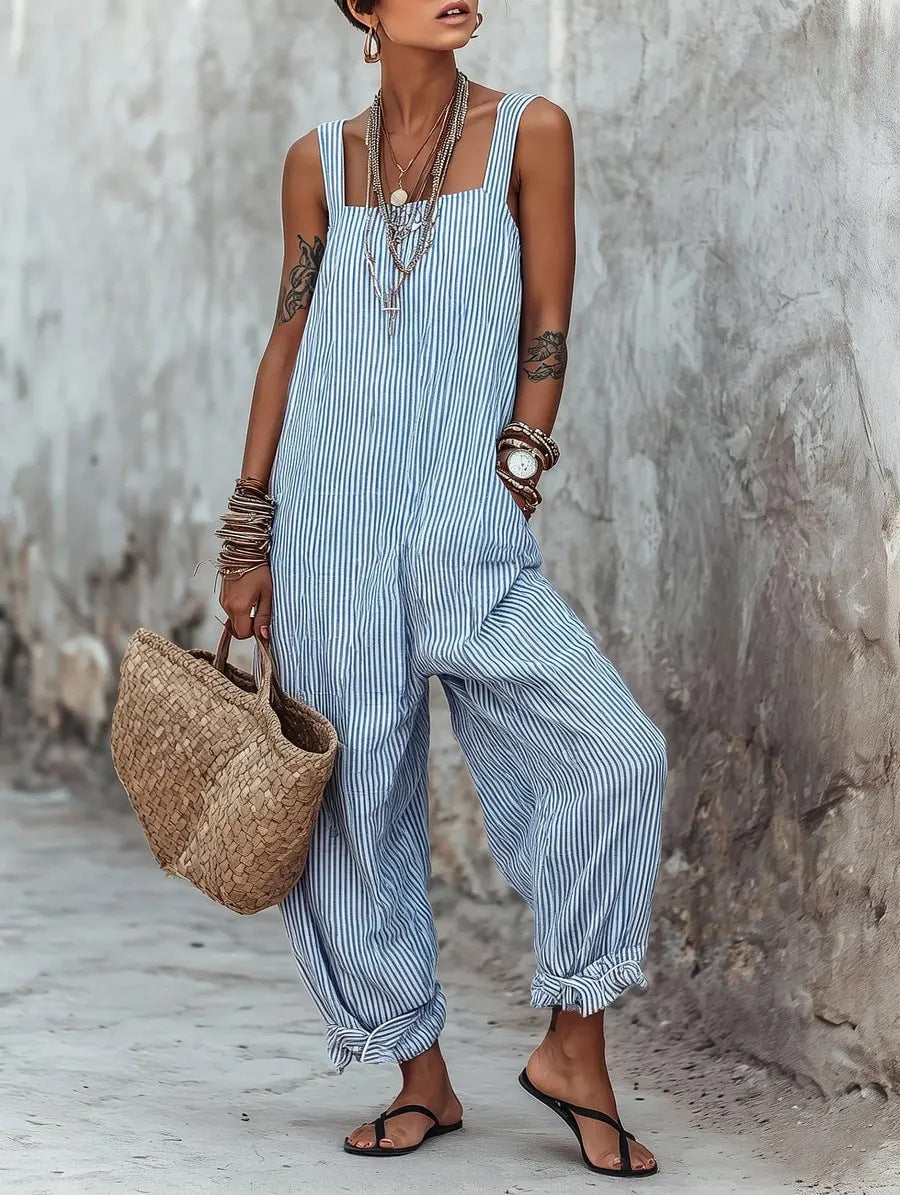 Floral Print Sleeveless Jumpsuit