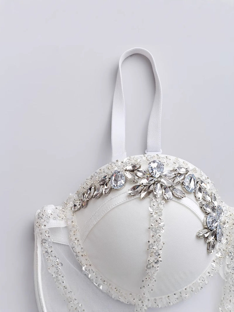Rhinestone Sequin Camisole Bra