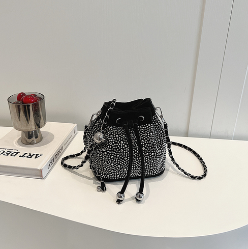 Rhinestone Women's Bling Bucket Bag