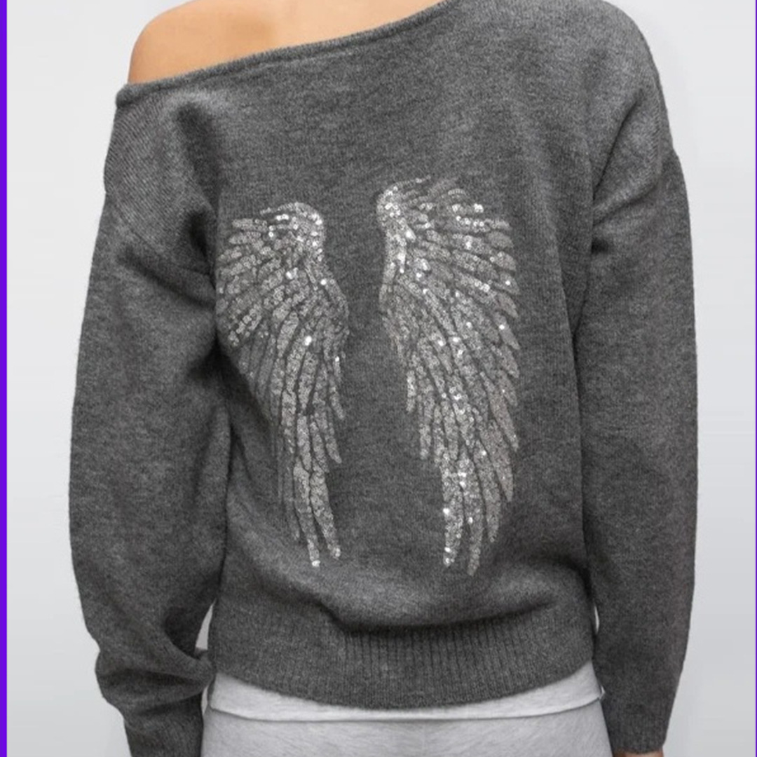 Angel Wings Sequin Hoodie