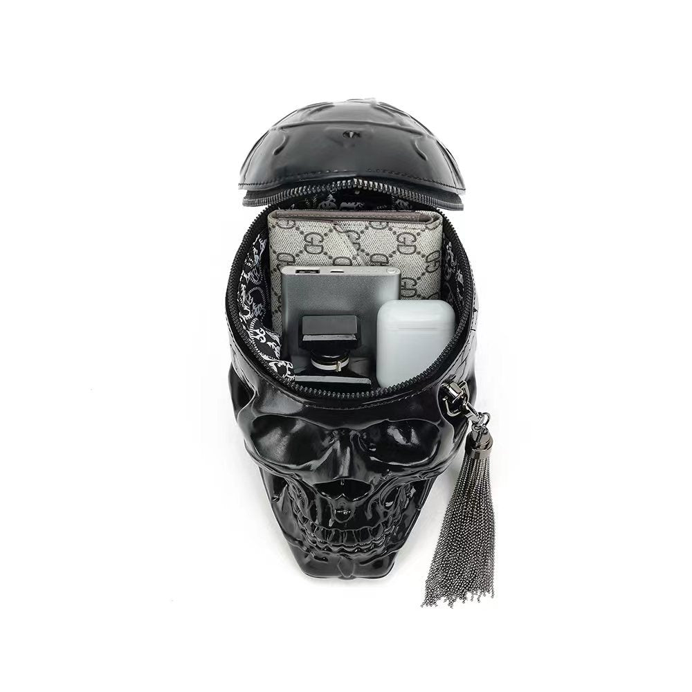 Dark Skull Tassel Shoulder Crossbody Bag