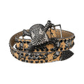 Punk Skull Rhinestone Belt